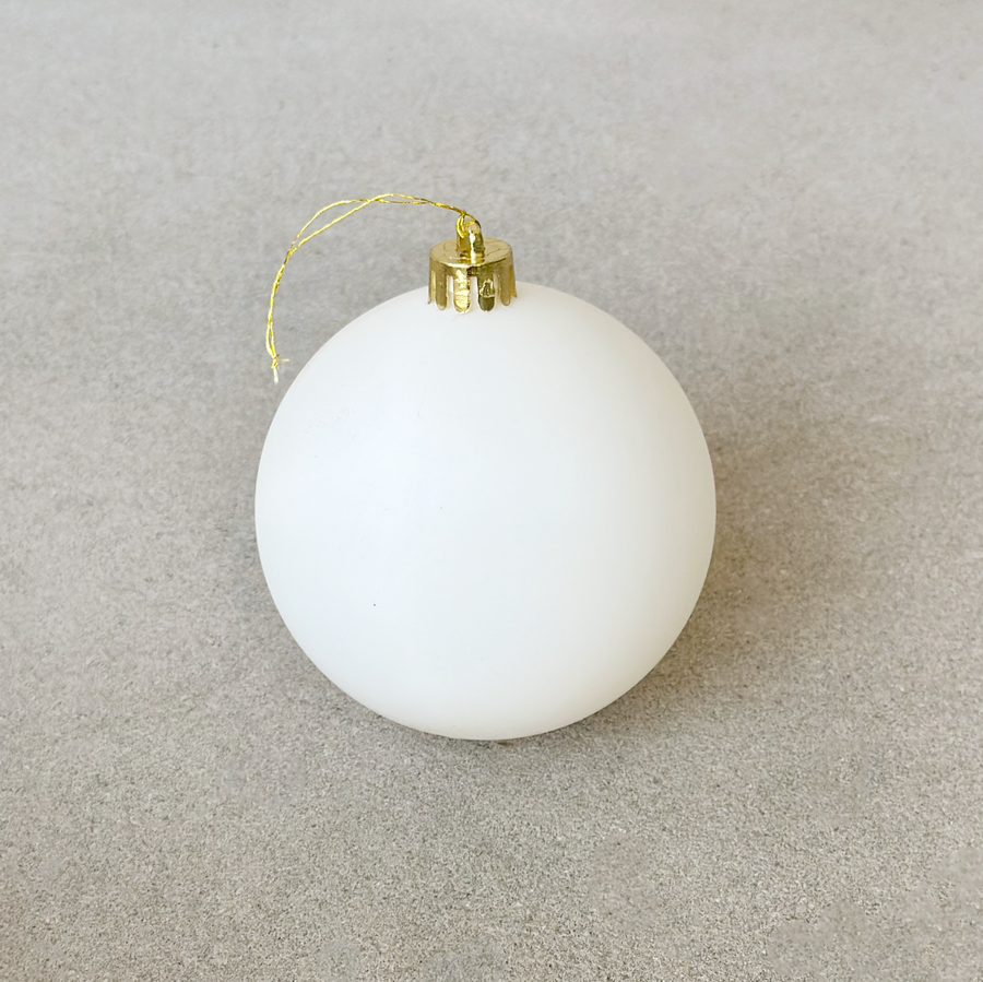 Ivory Shatterproof Ornament