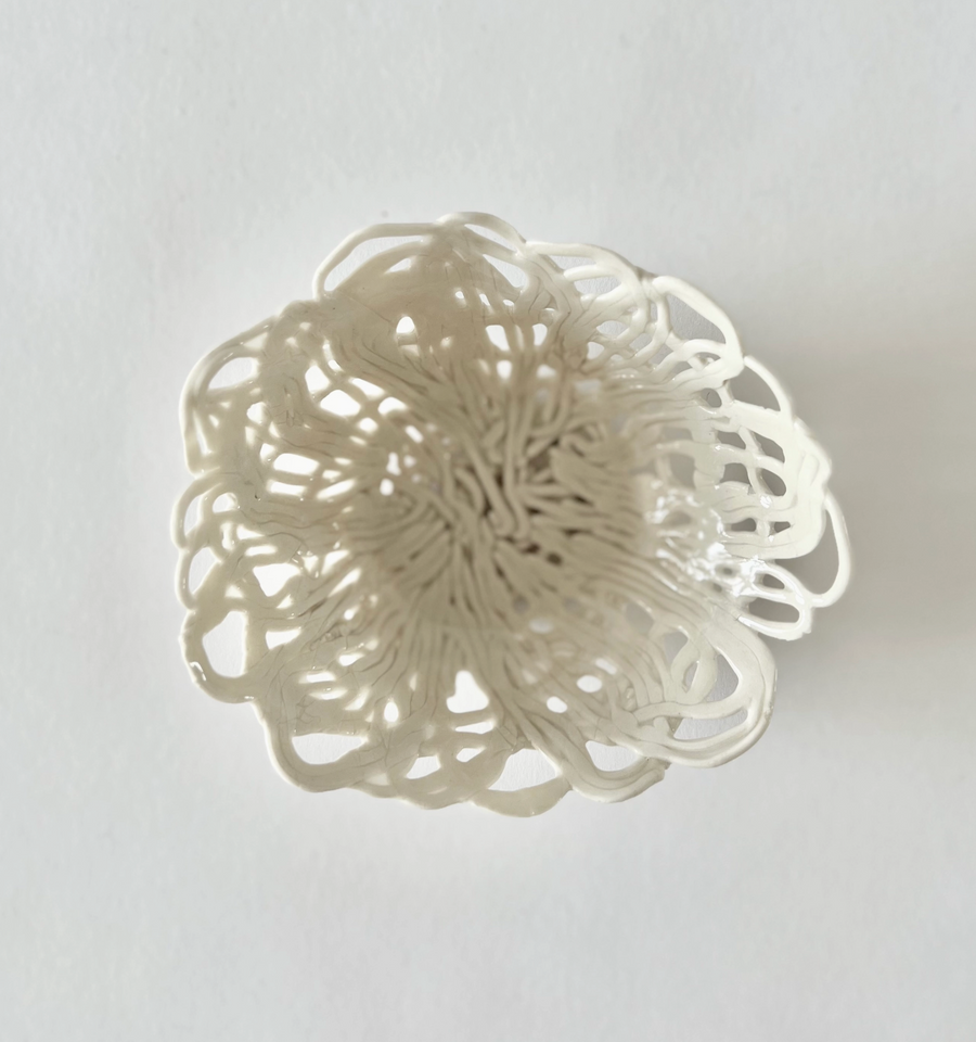 Basket Weave Porcelain Lace Bowl