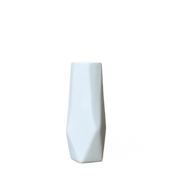 Chisel Vase / Small Matte White