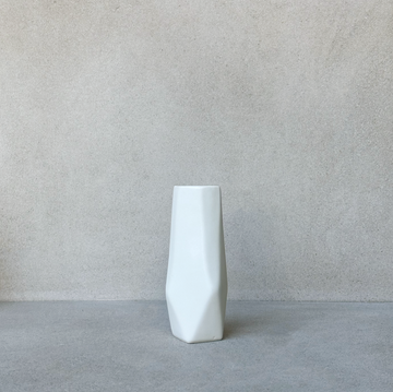 Chisel Vase / Small Matte White