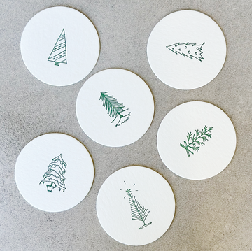 Letterpress Holiday Coasters