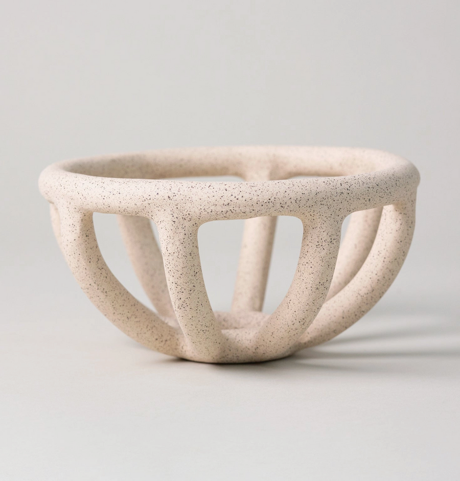 Prong Fruit Bowl, Sand / Medium