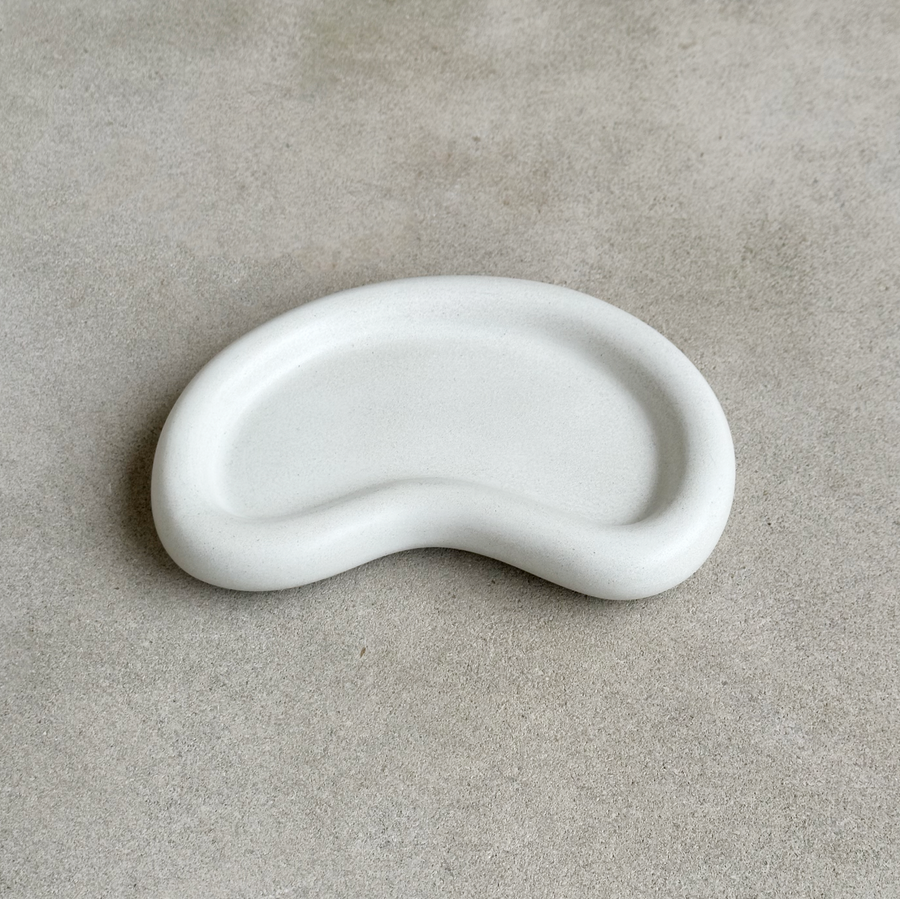 Faba - Concrete Tray / White