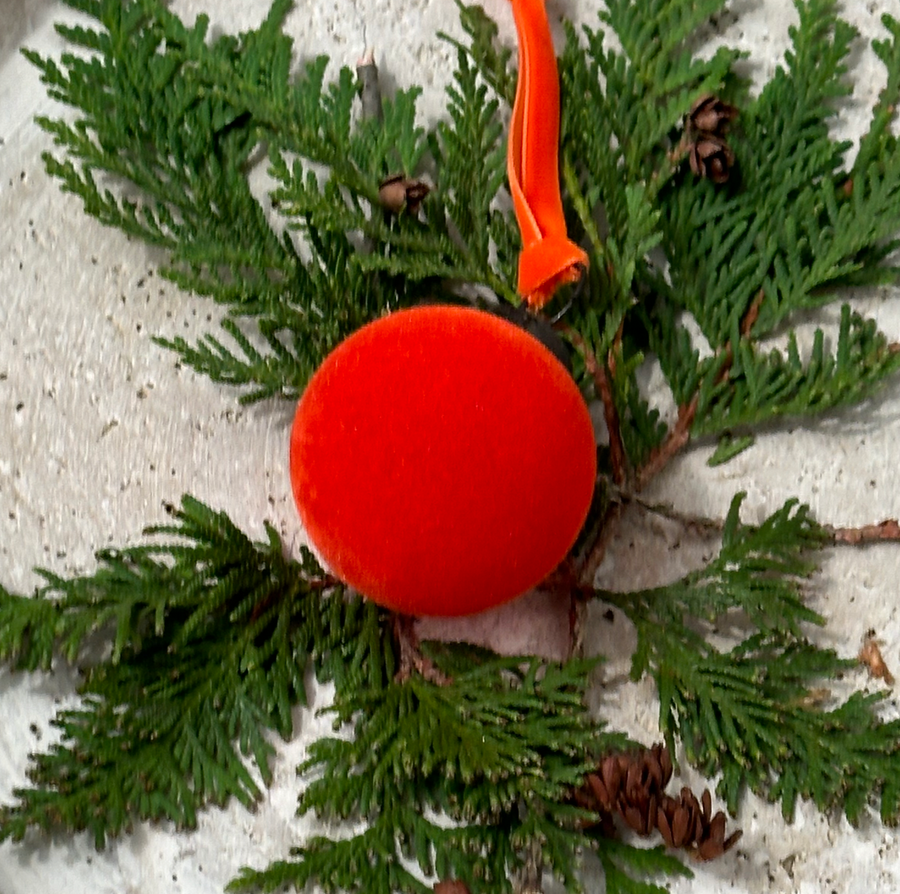 Poppy Velvet Bauble