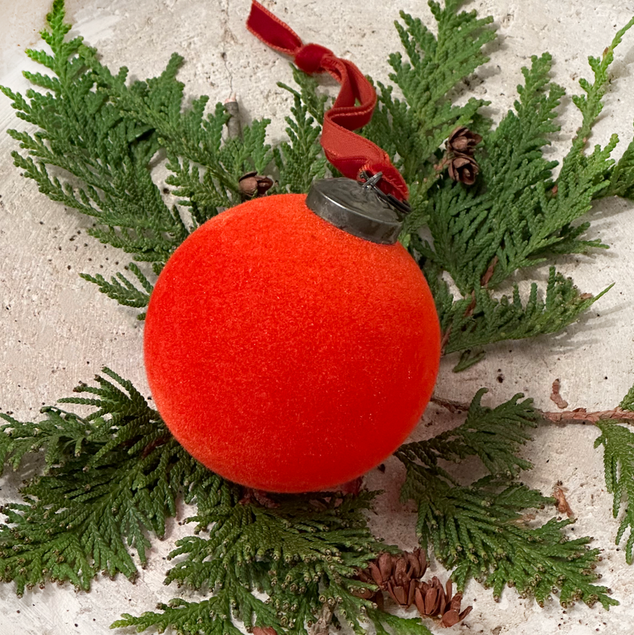 Poppy Velvet Bauble