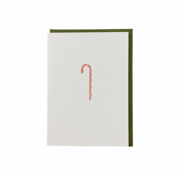 Candy Cane Letterpress Holiday Card