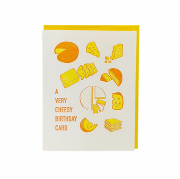 Cheesy Birthday Letterpress Card