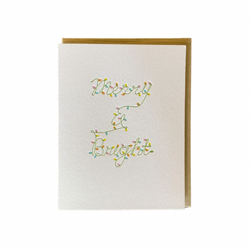 Merry & Bright Letterpress Holiday Card