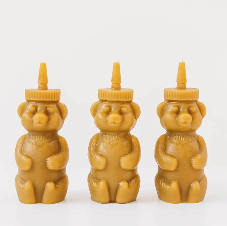 Beeswax Honey Bear Candle