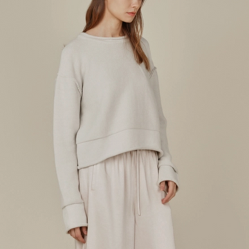 Rolled Edge Sweater Top