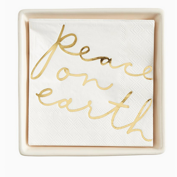 Peace On Earth Napkin Set with Tray