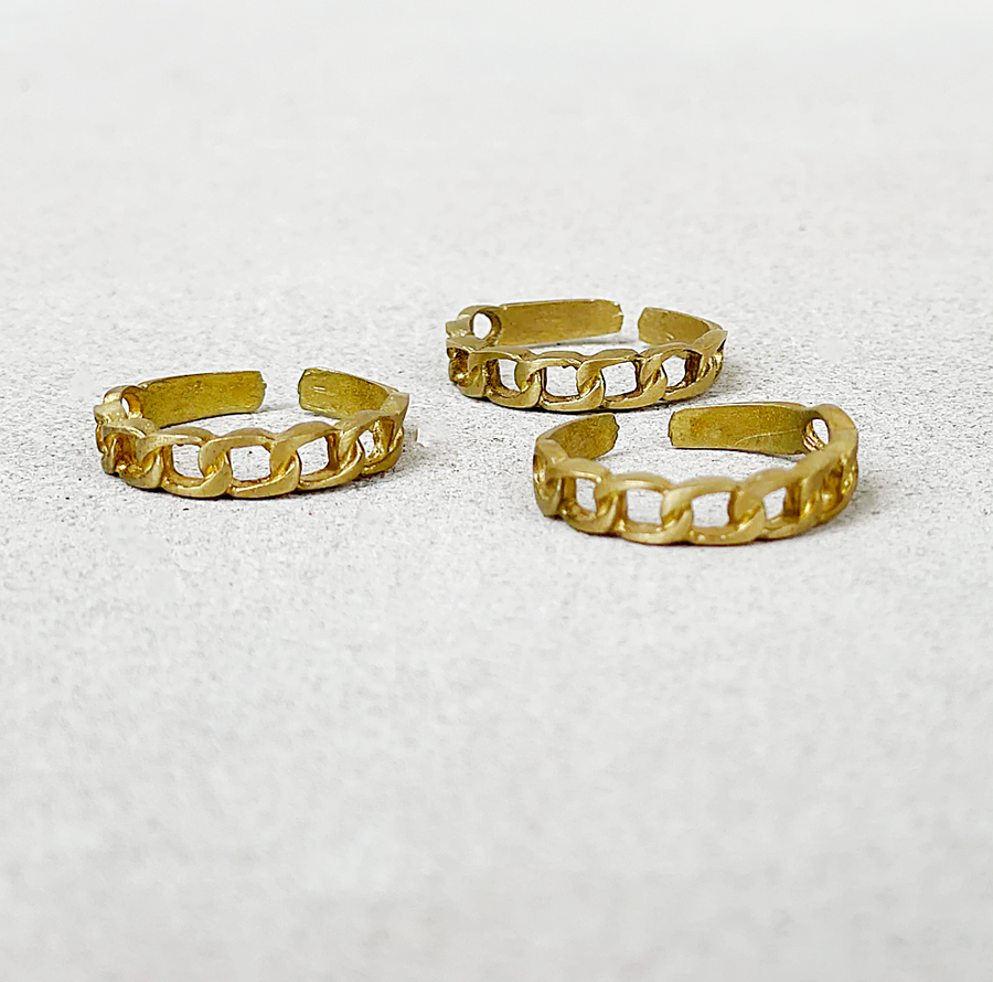 CROSSLYNE - Brass Chainlink Ring