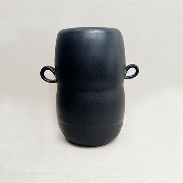 TQD Double Handle Large Black Vase