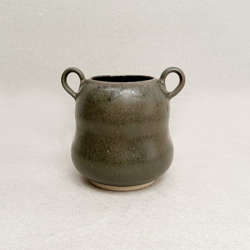 TQD Double Handle Short Olive Vase