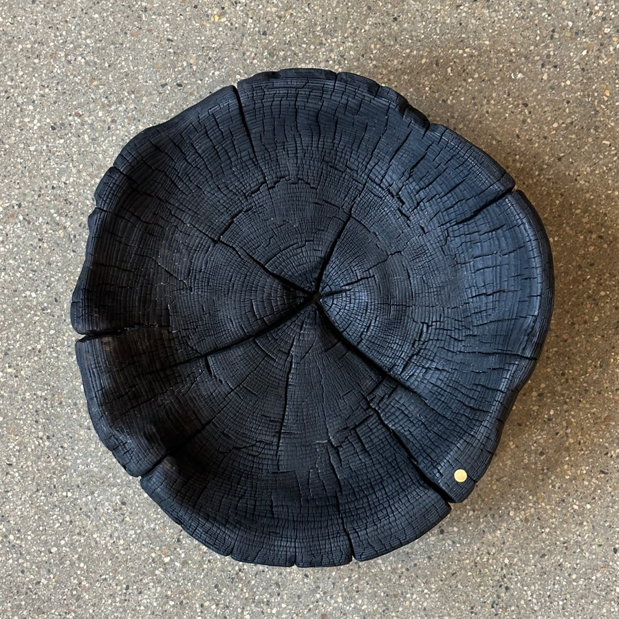 CN Round Charred Wood Bowl