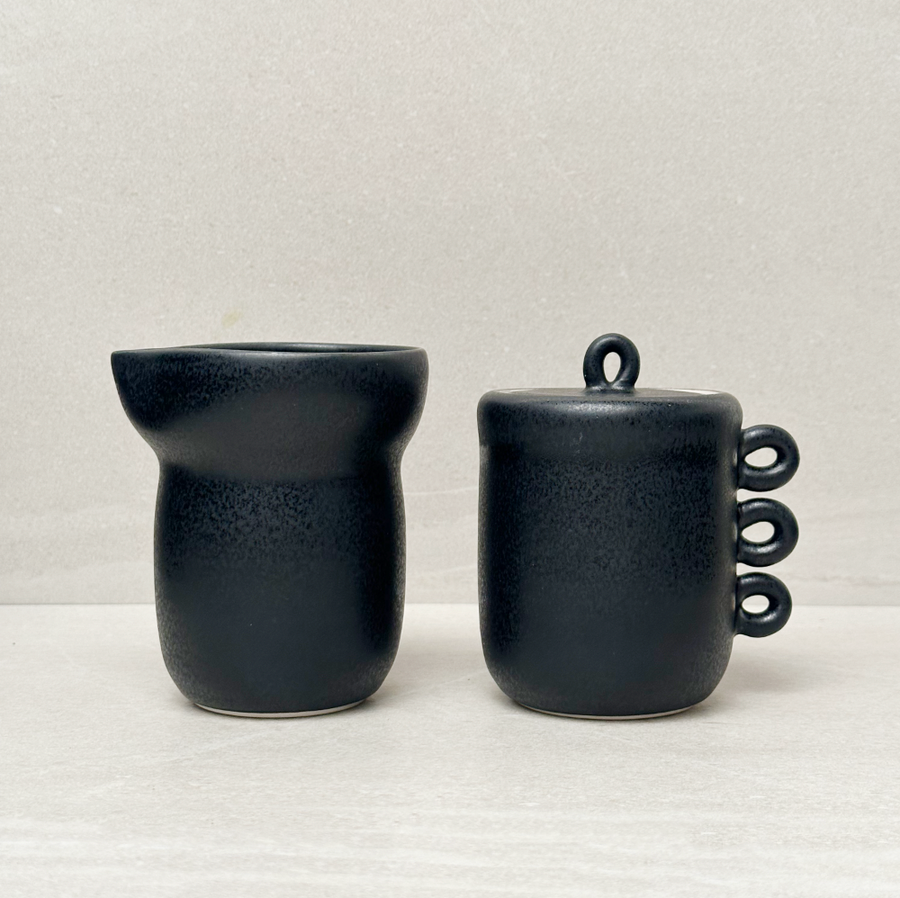 TQD Cream and Sugar Set / Black