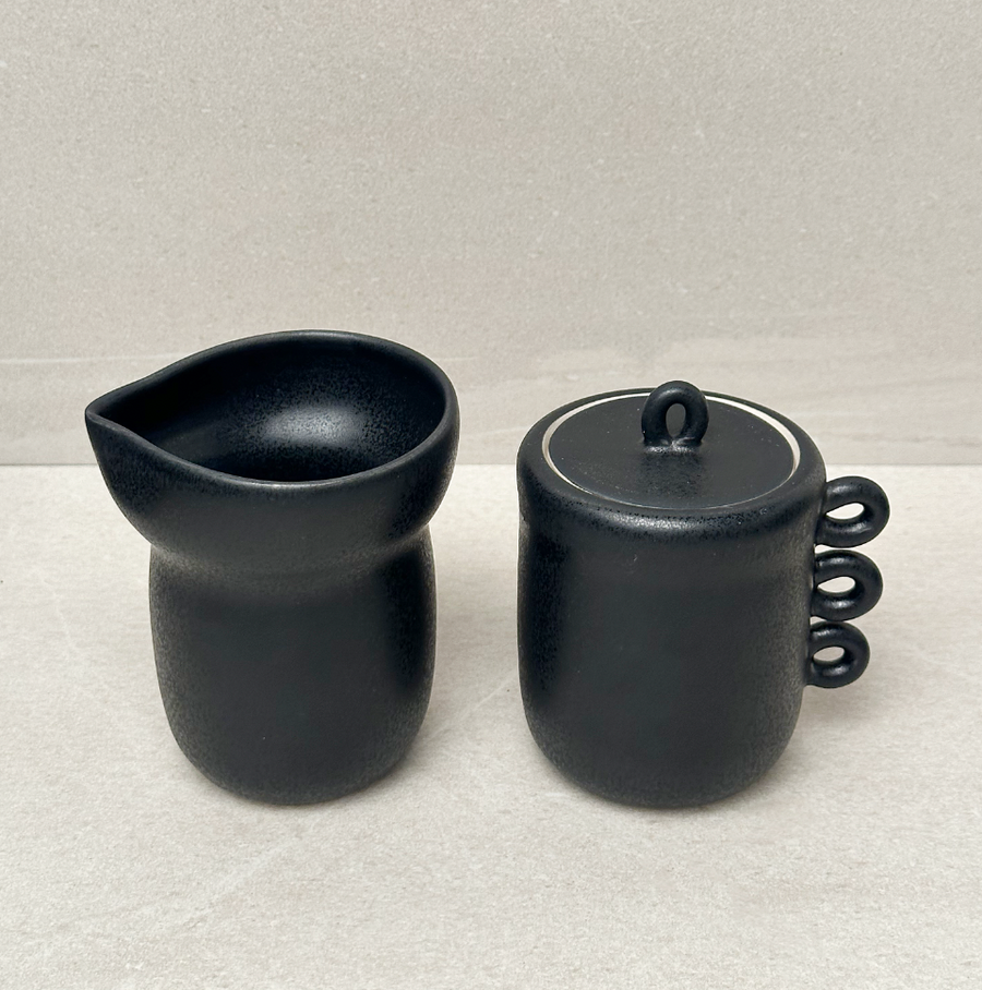 TQD Cream and Sugar Set / Black