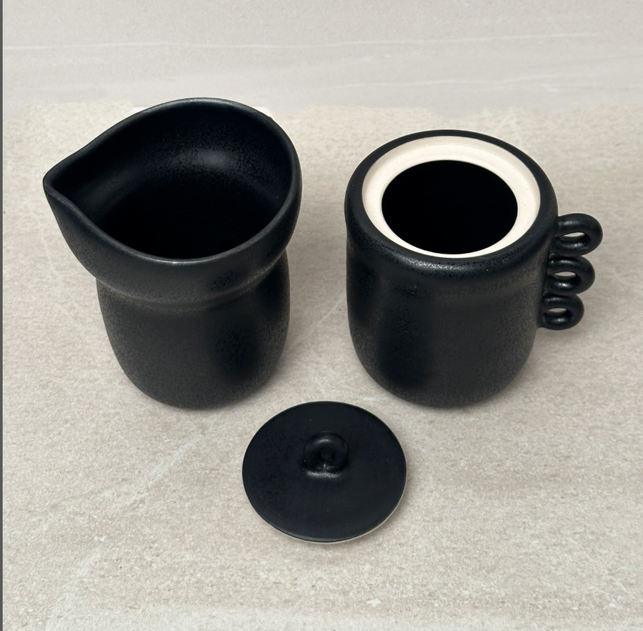 TQD Cream and Sugar Set / Black