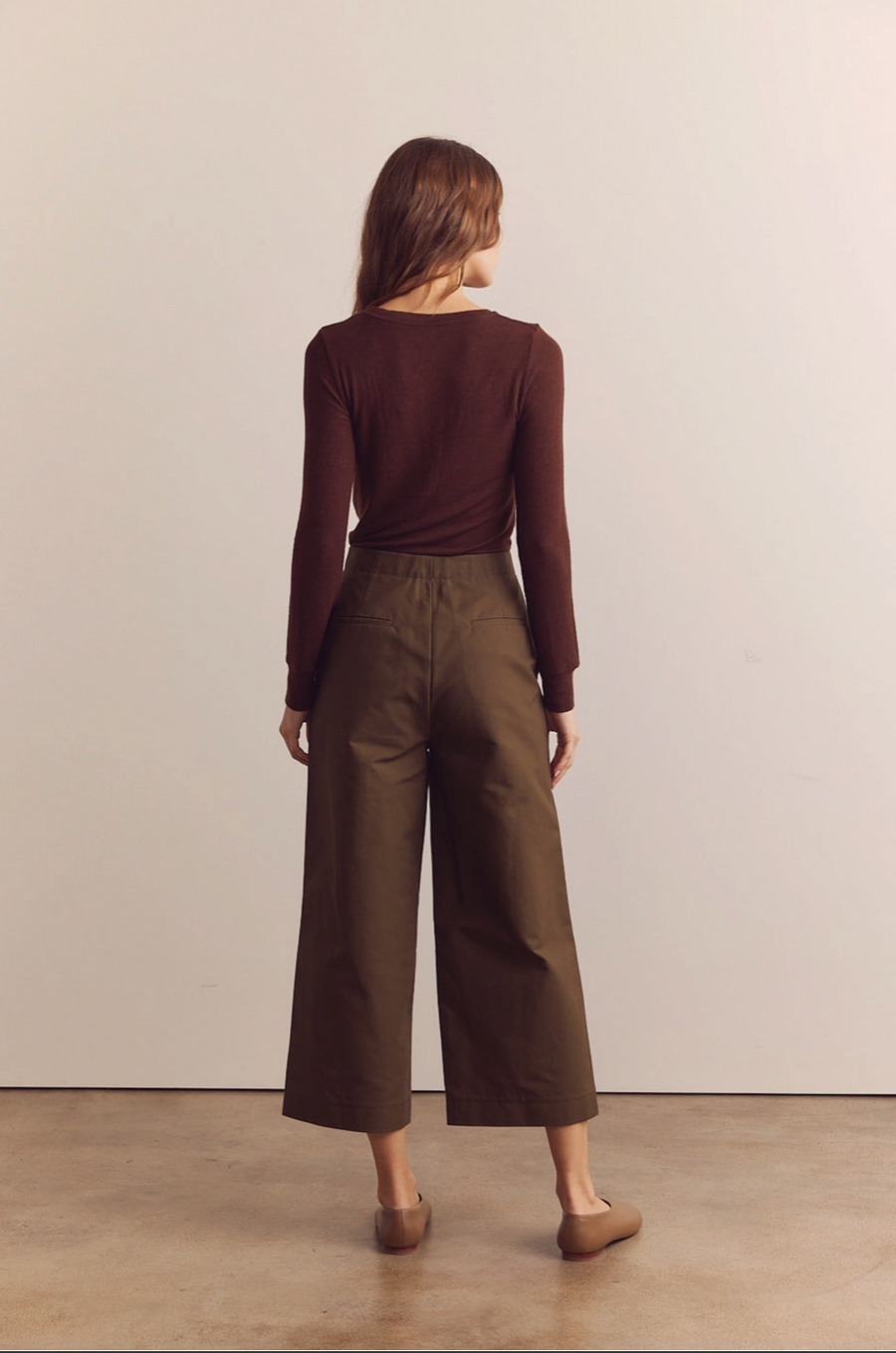 Pleated Cotton Trousers