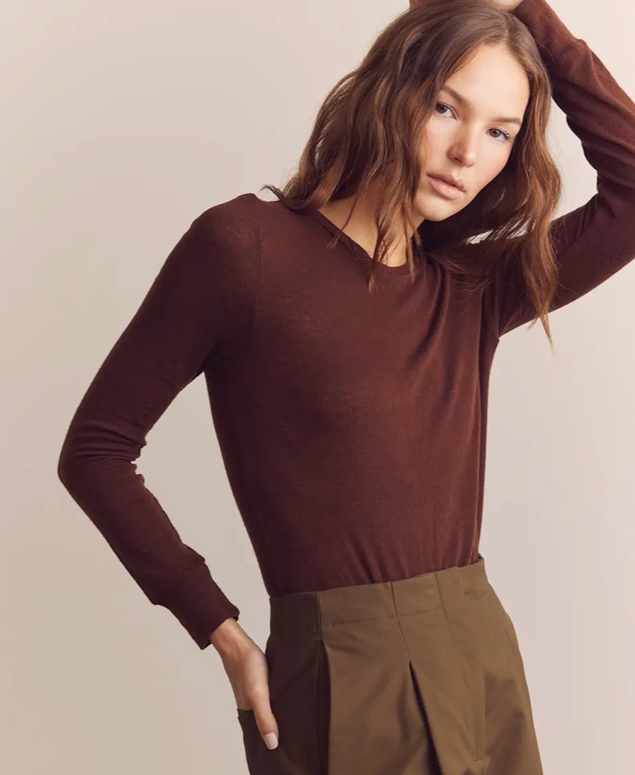 Wool Blend Lightweight Knit Top