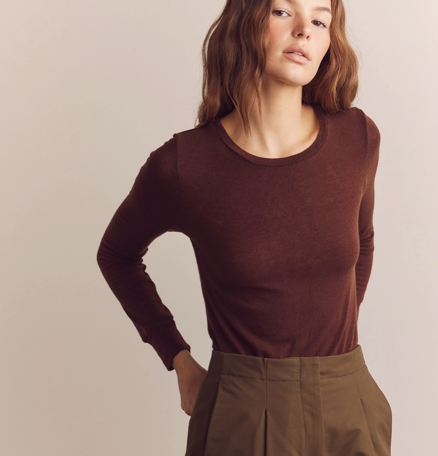 Wool Blend Lightweight Knit Top