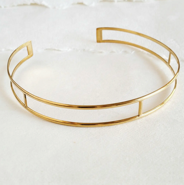 Brass Curve Bracelet