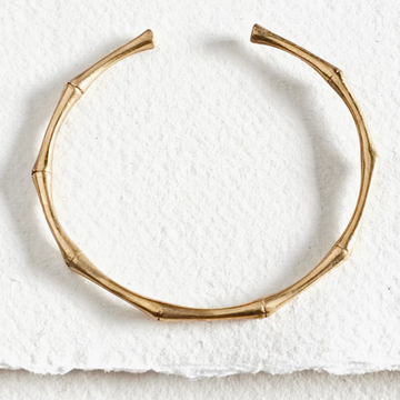 Brass Bamboo Cuff Bracelet