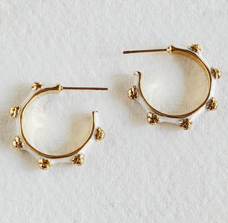 Gold and Enamel Hoops