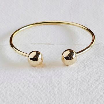 Brass Ball Cuff Bangle