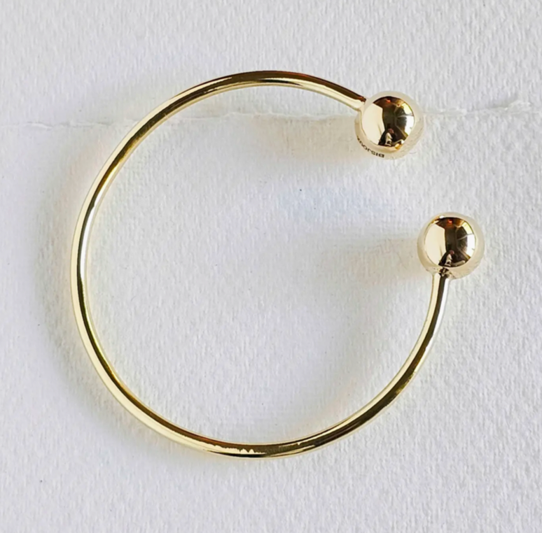 Brass Ball Cuff Bangle