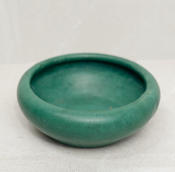 Vintage Green Stoneware Bowl