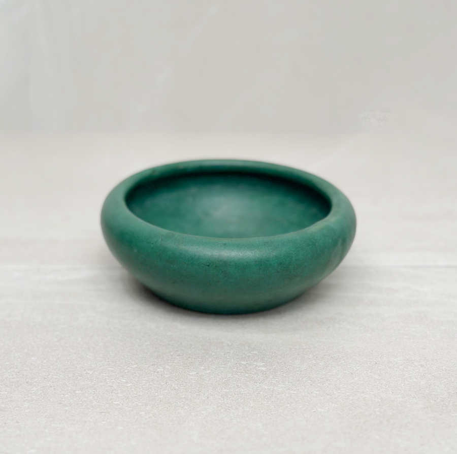 Vintage Green Stoneware Bowl