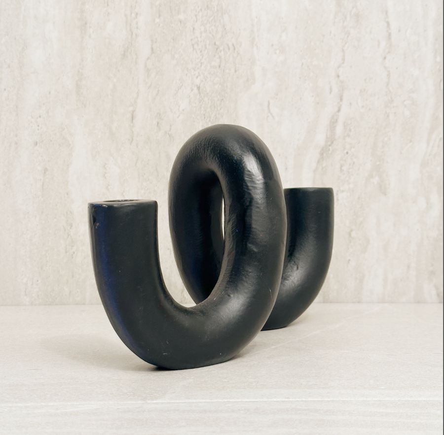 Black Loop Candle Holder