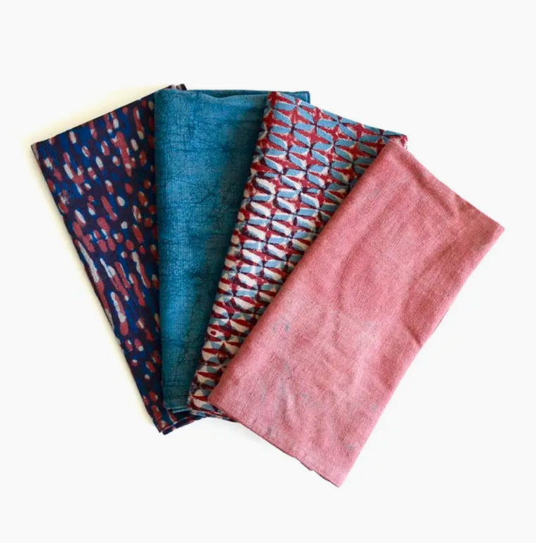 Nile Mix Organic Cotton Napkins - Set of 4