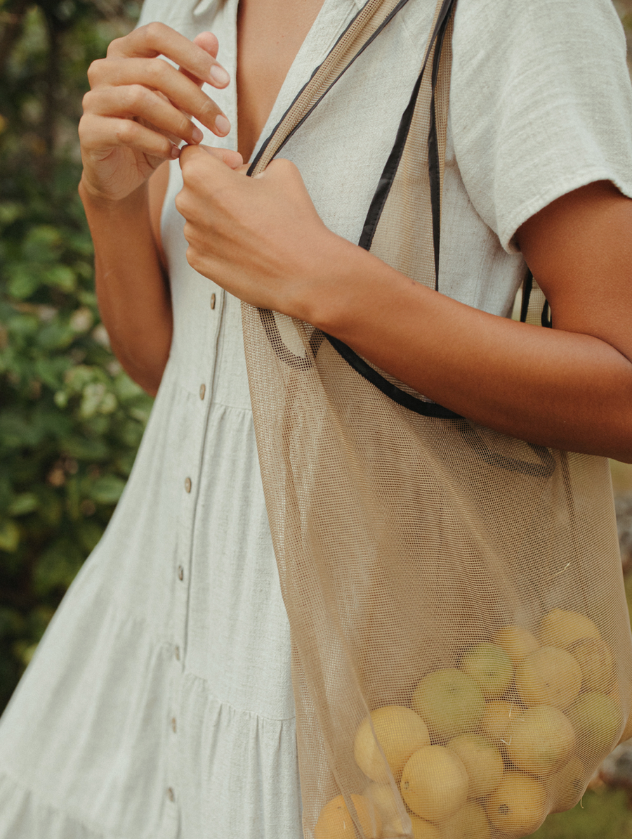 Joan Market Bag In Tan