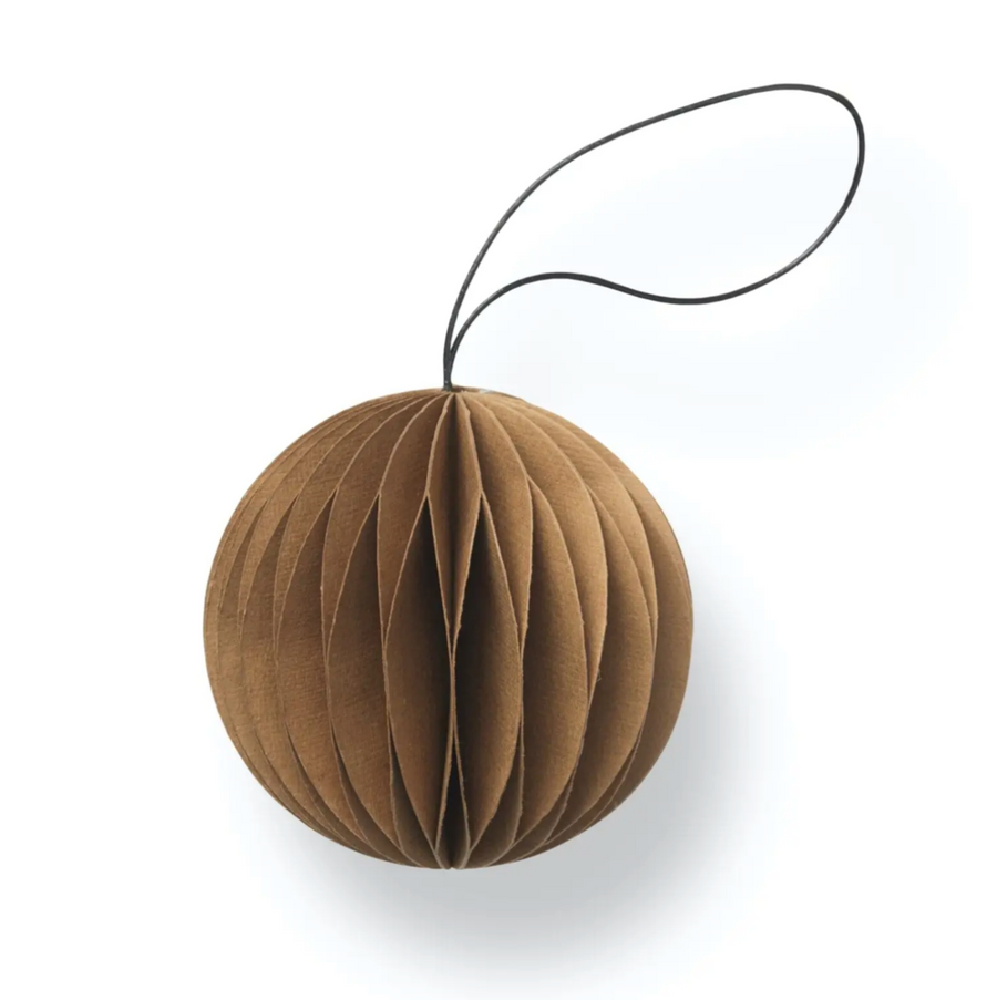 Ball Paper Ornament / Carmel