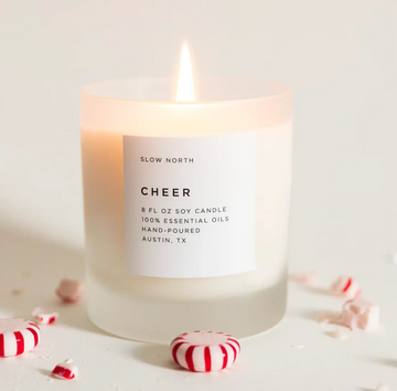 Cheer Frosted Candle