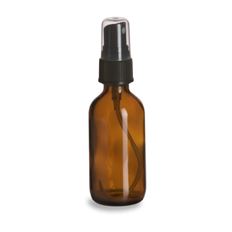 2 oz Amber Glass  Bottle w/Fine Mist Sprayer