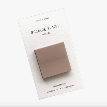 Square Transparent Page Flags / Demure